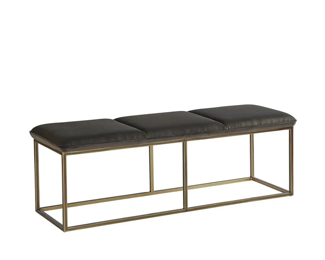 Allyn Dark Gray Upholstered Bench Allyn Dark Gray Upholstered Bench