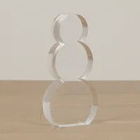 Snowman Clear Medium Sculpture