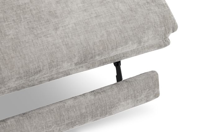 Zuri Gray Velvet Power Reclining Sofa W/ Power Headrest