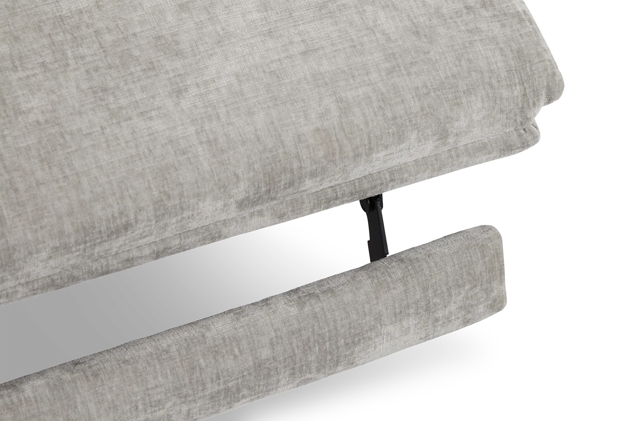 Zuri Gray Velvet Power Reclining Sofa W/ Power Headrest