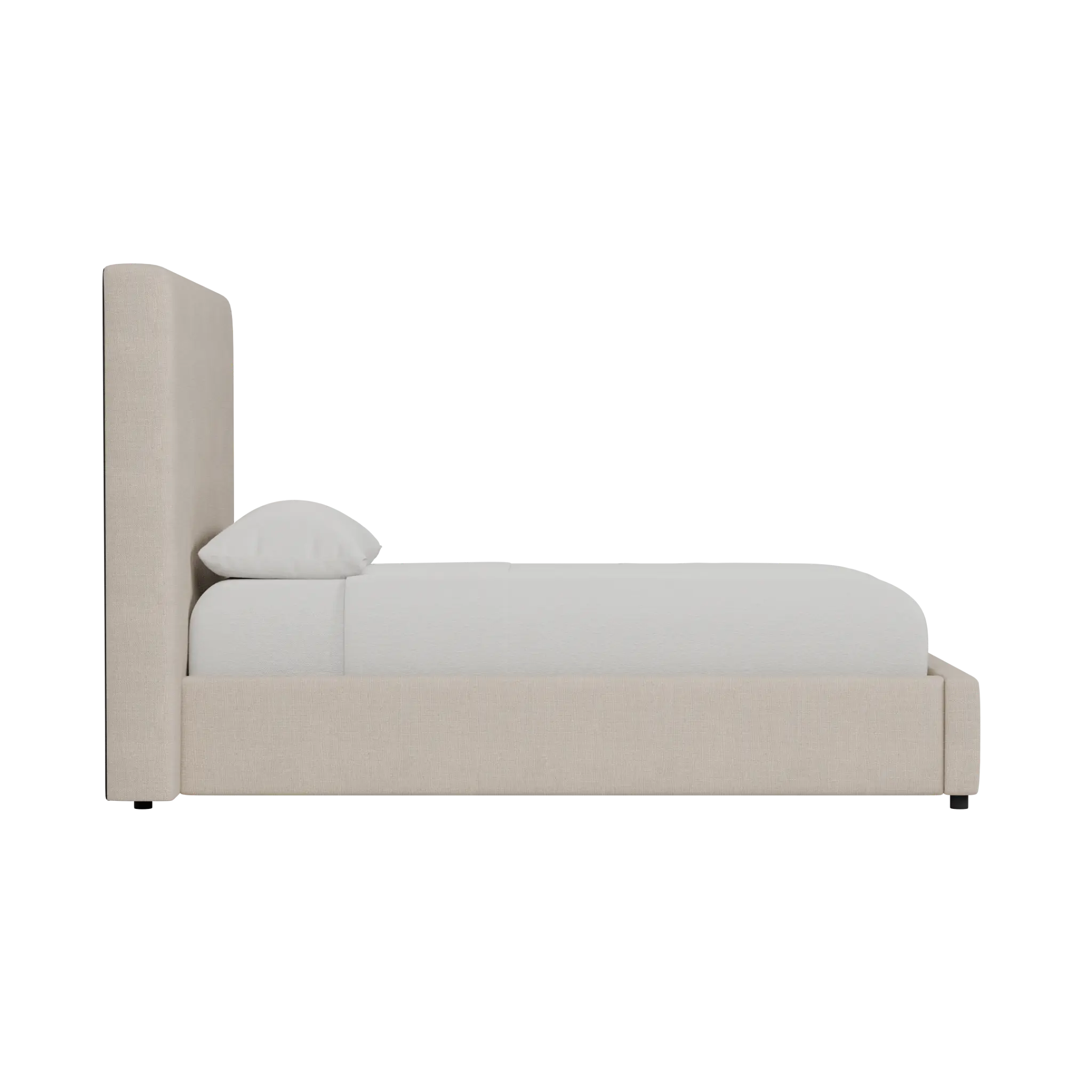 Grayton Linen Beige 54" Upholstered Platform Bed Grayton Linen Beige 54" Upholstered Platform Bed