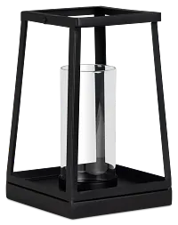 Gloria Black Medium Lantern