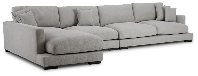 Emery Gray Fabric Small Left Chaise Sectional (1)