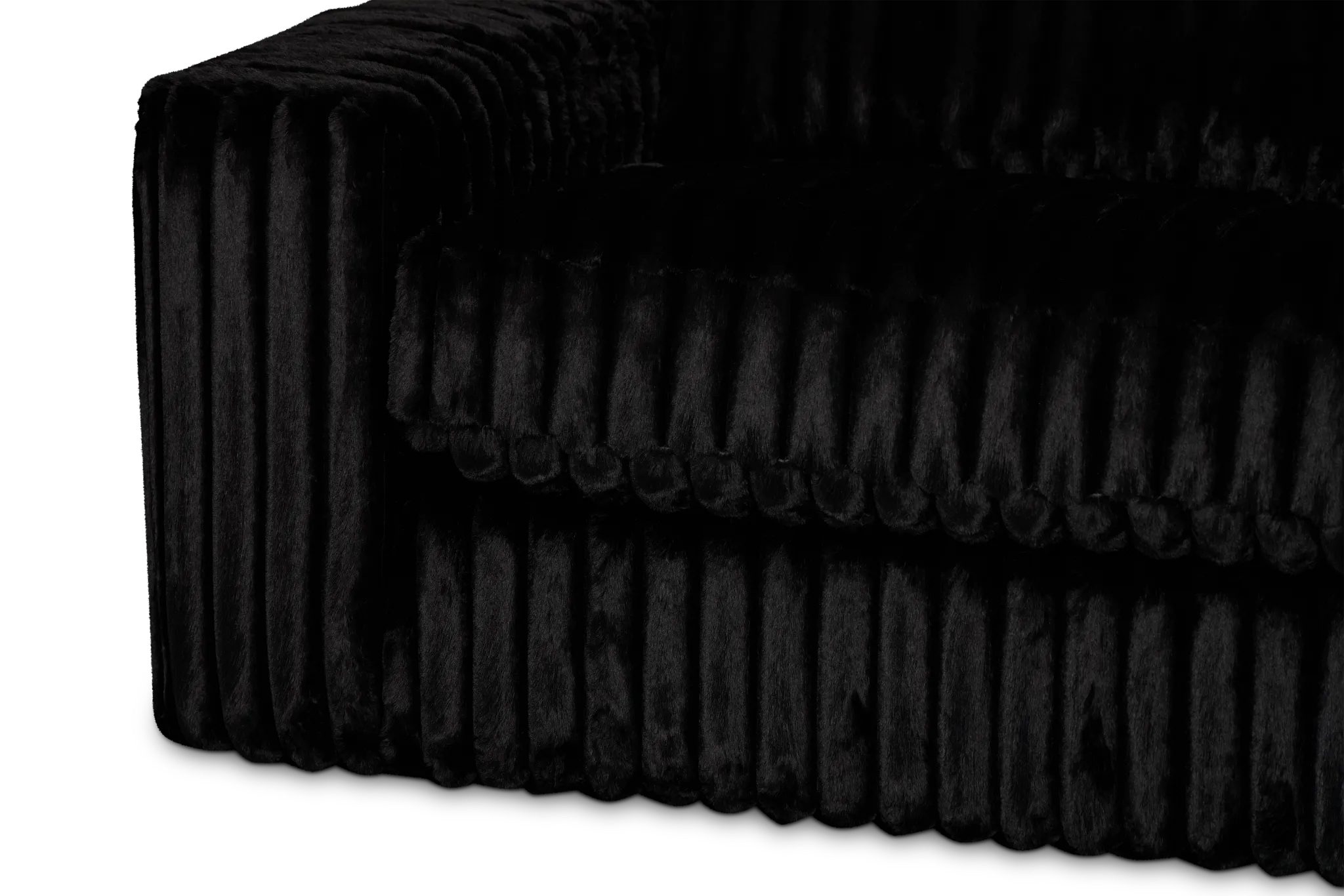 Teddy Black Fabric Oversized Chair