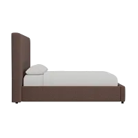 Grayton Elite Dark Brown 54" Upholstered Platform Bed