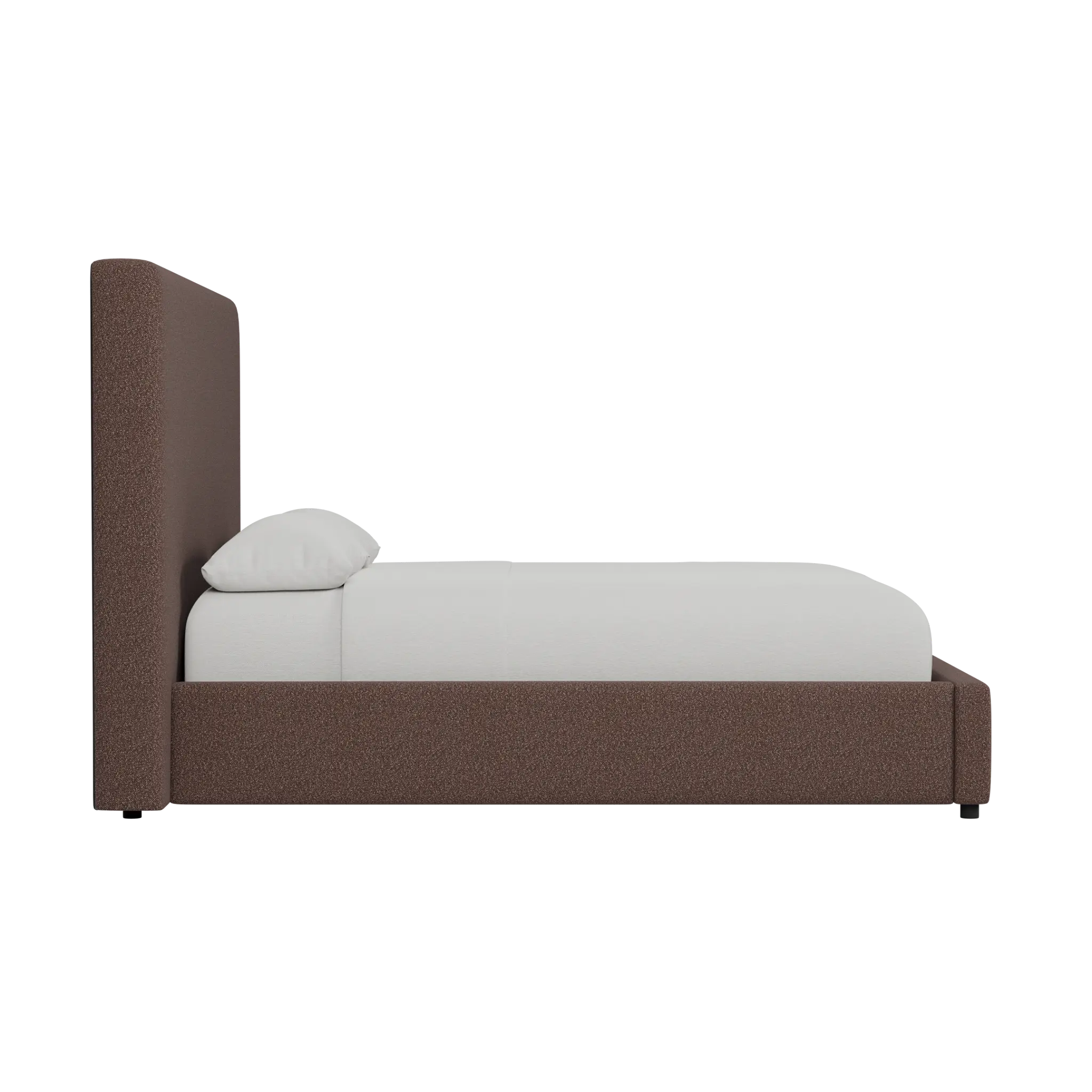 Grayton Elite Dark Brown 54" Upholstered Platform Bed Grayton Elite Dark Brown 54" Upholstered Platform Bed