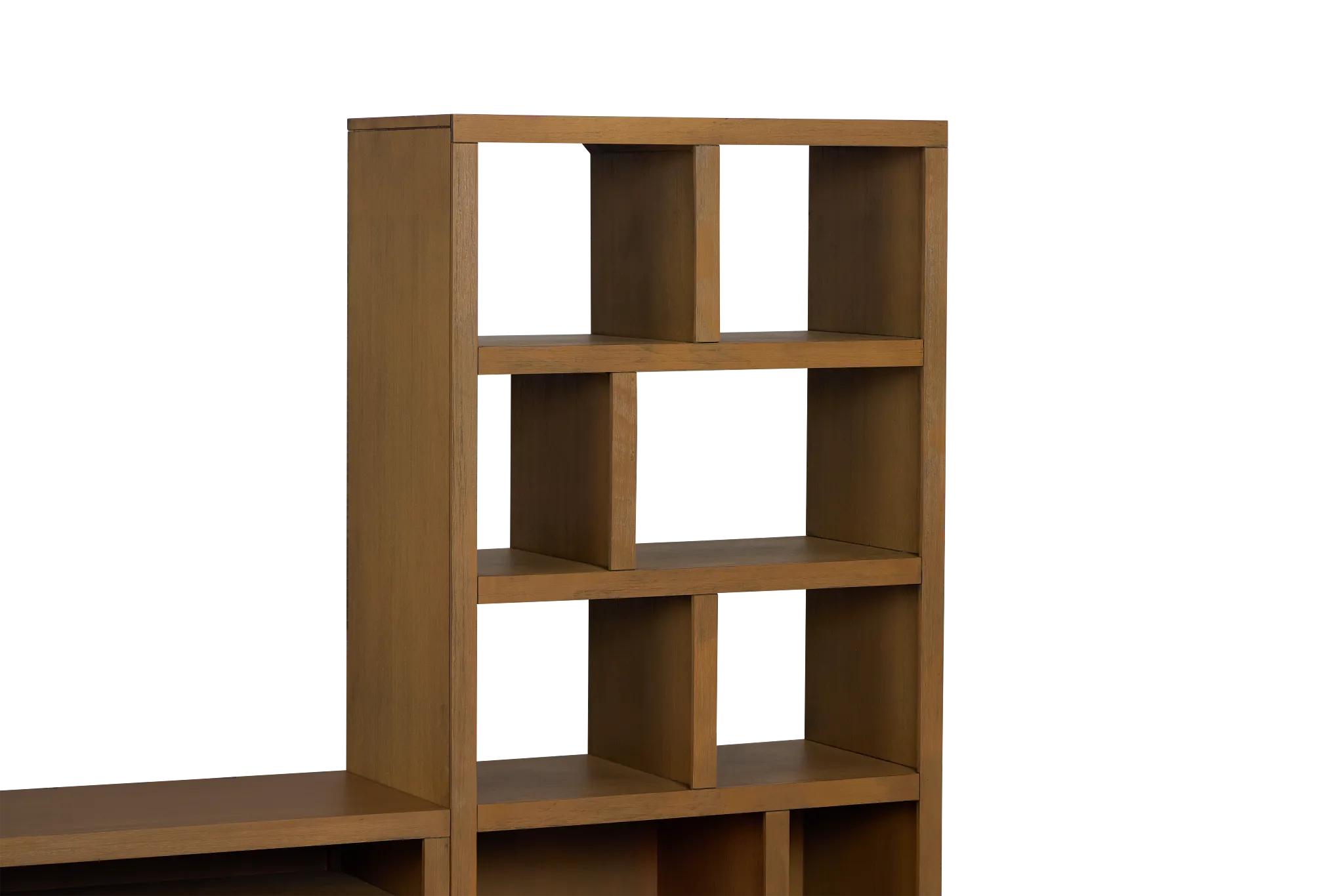 Richmond Light Tone 80" Open Pier Entertainment Wall With Fireplace