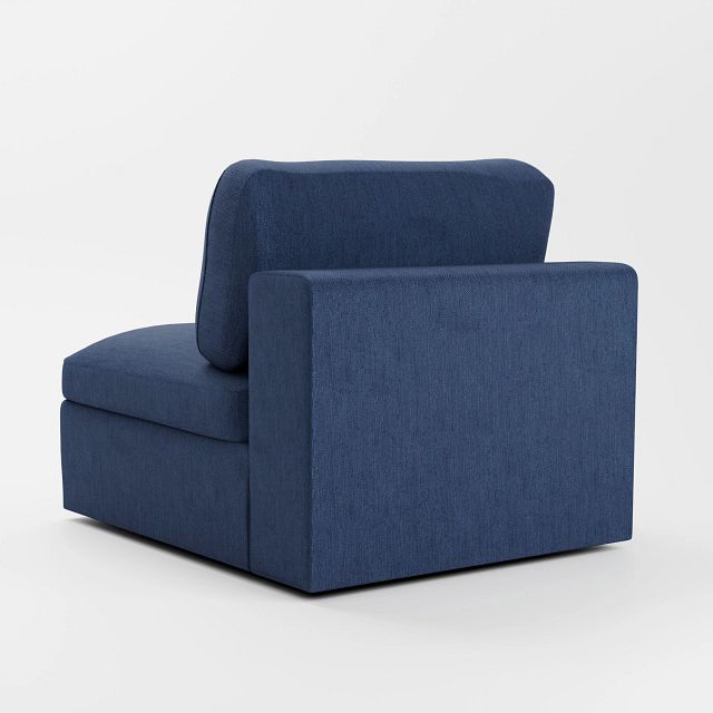 Destin Revenue Dark Blue Fabric Swivel Chair