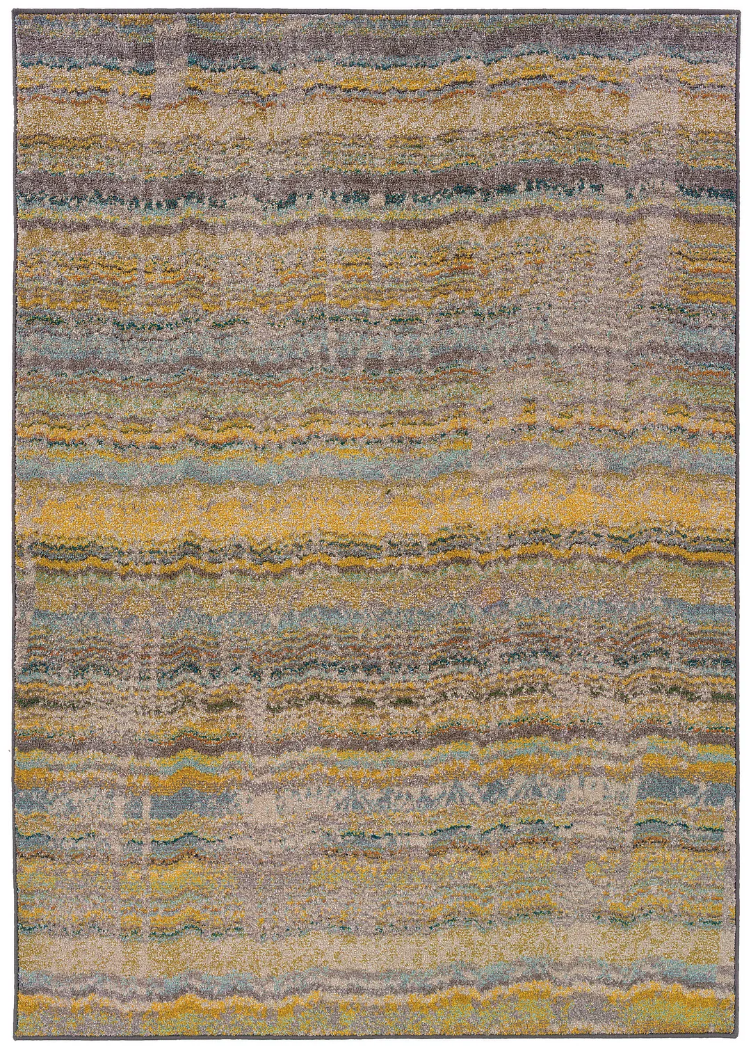 Kaleidoscop Yellow 5x8 Area Rug