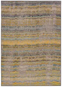 Kaleidoscop Yellow 5x8 Area Rug