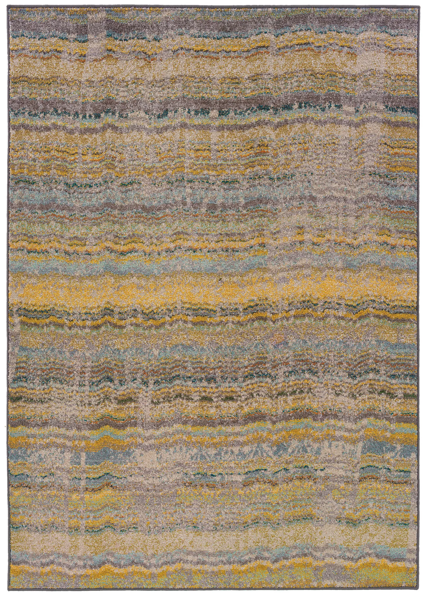 Kaleidoscop Yellow 5x8 Area Rug