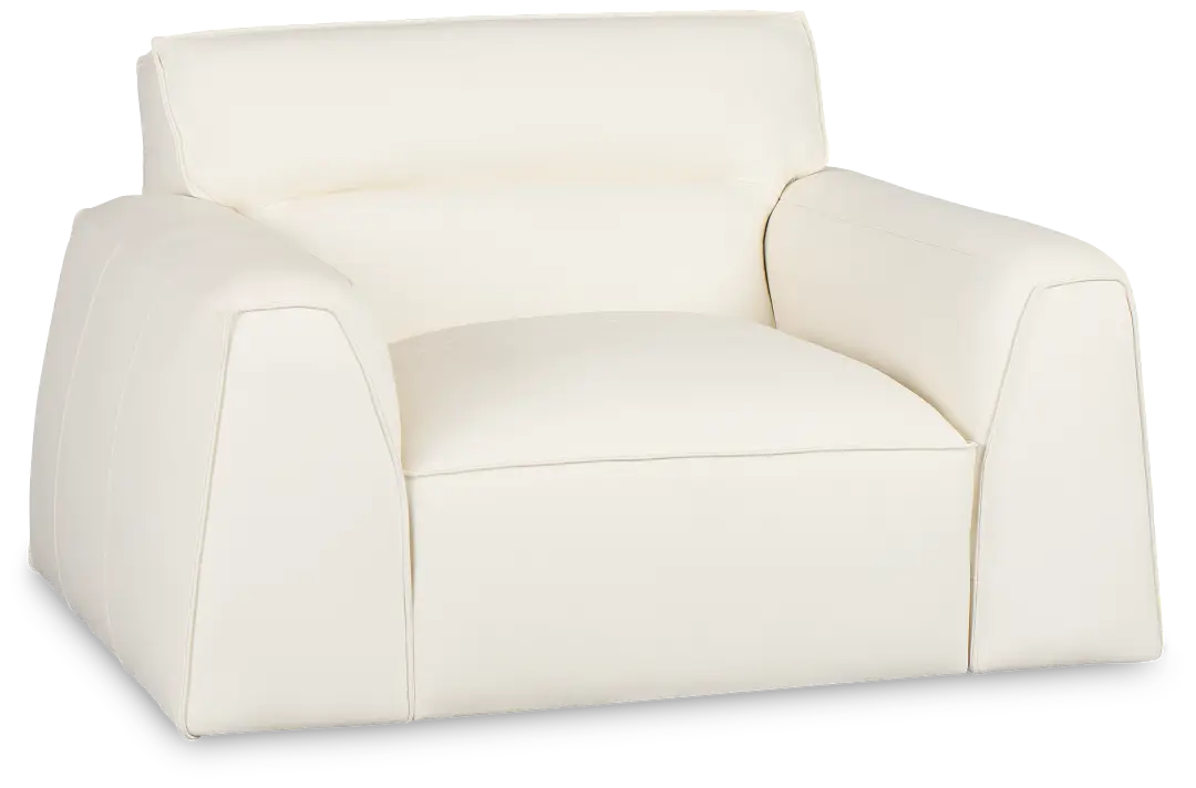 Blanca White Leather Swivel Chair Blanca White Leather Swivel Chair