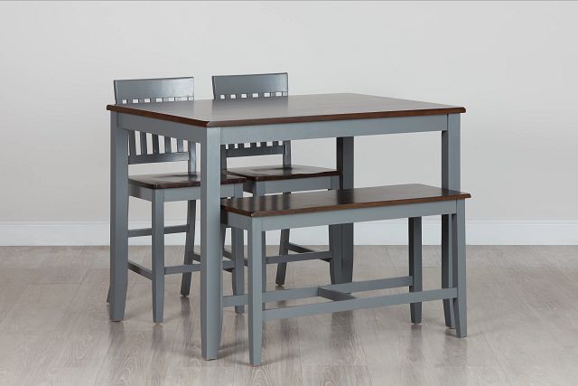 Santos Gray Two-tone High Table, 2 Barstools & High Bench (0)