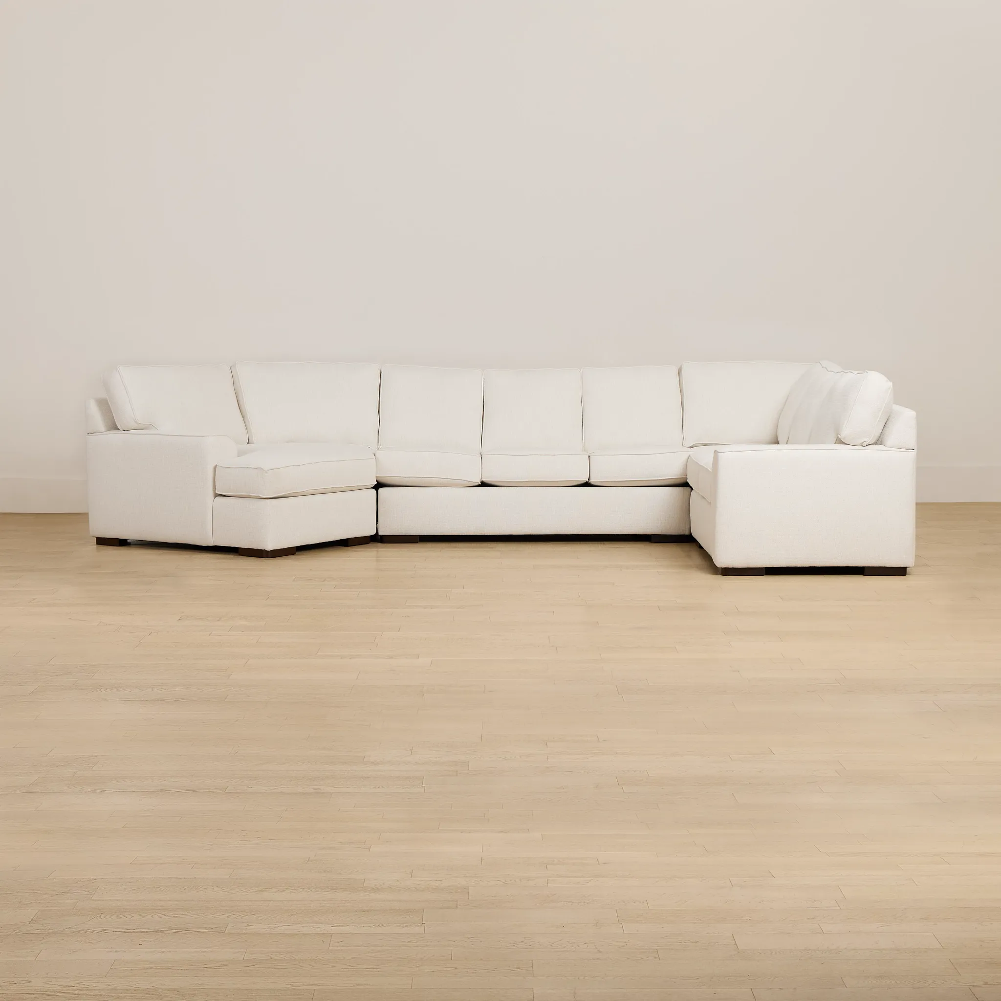 Sinclair Light Beige Fabric Left Cuddler Innerspring Sleeper Sectional