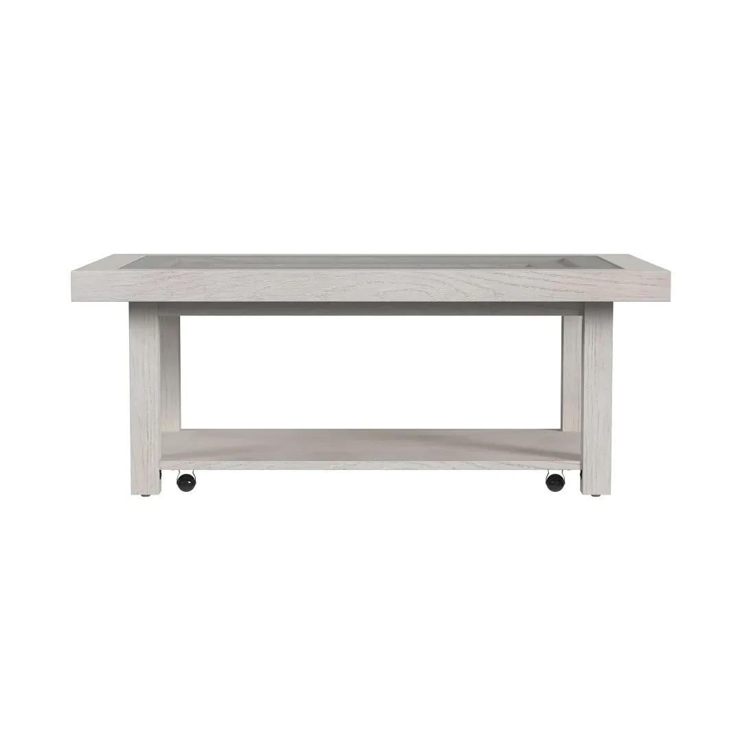 Sansa White Rectangular Coffee Table