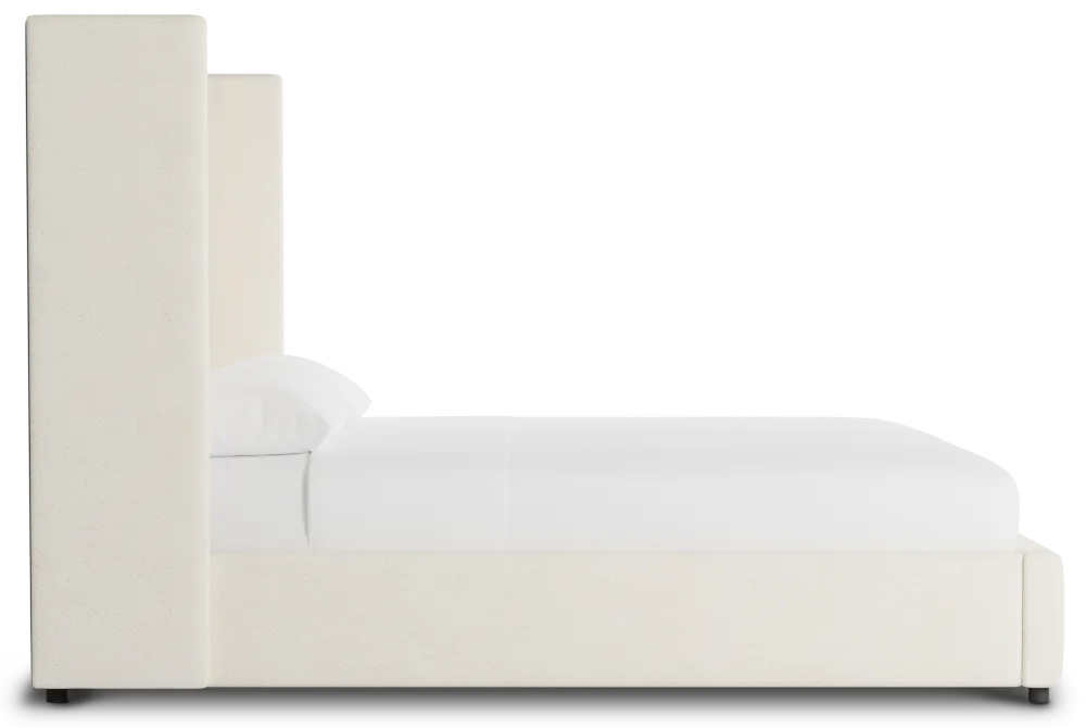 Captiva Gellar White 60" Upholstered Shelter Bed