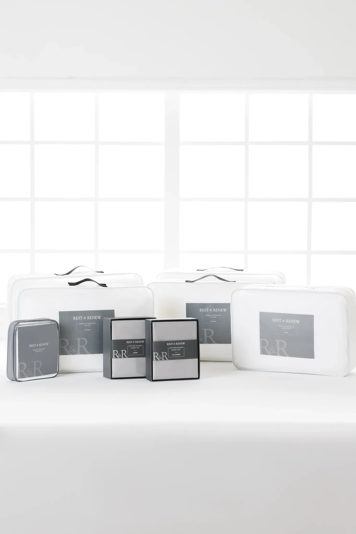 Rest & Renew Cotton Sateen White 300 Thread Duvet Set