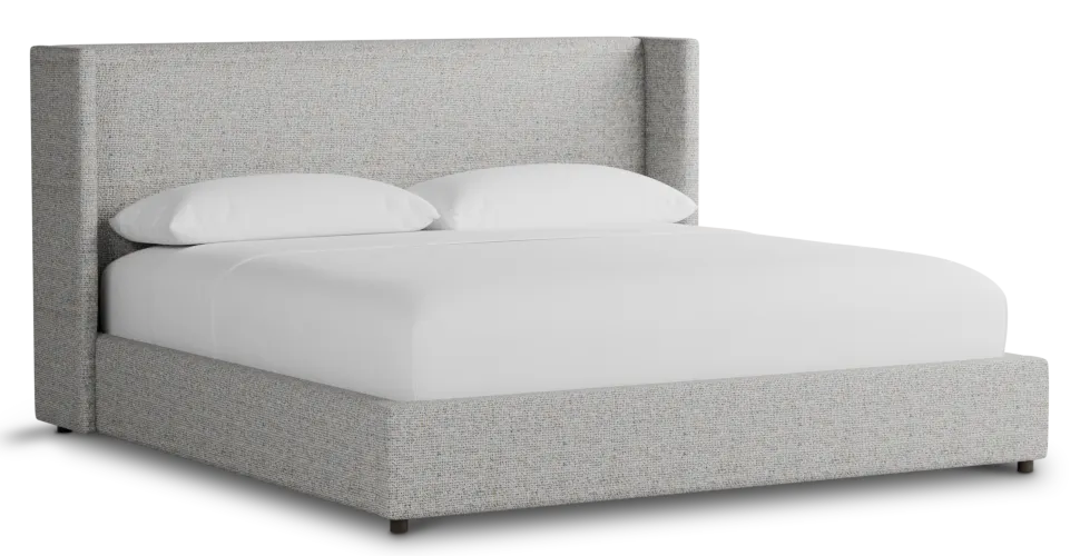 Captiva Natural Beauty Gray 48" Upholstered Shelter Bed