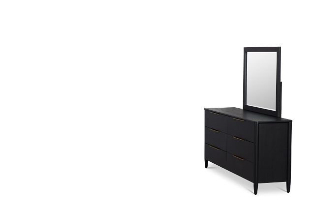 Stockton Black Dresser & Mirror