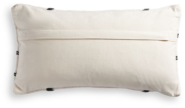 Barito White Lumbar Accent Pillow