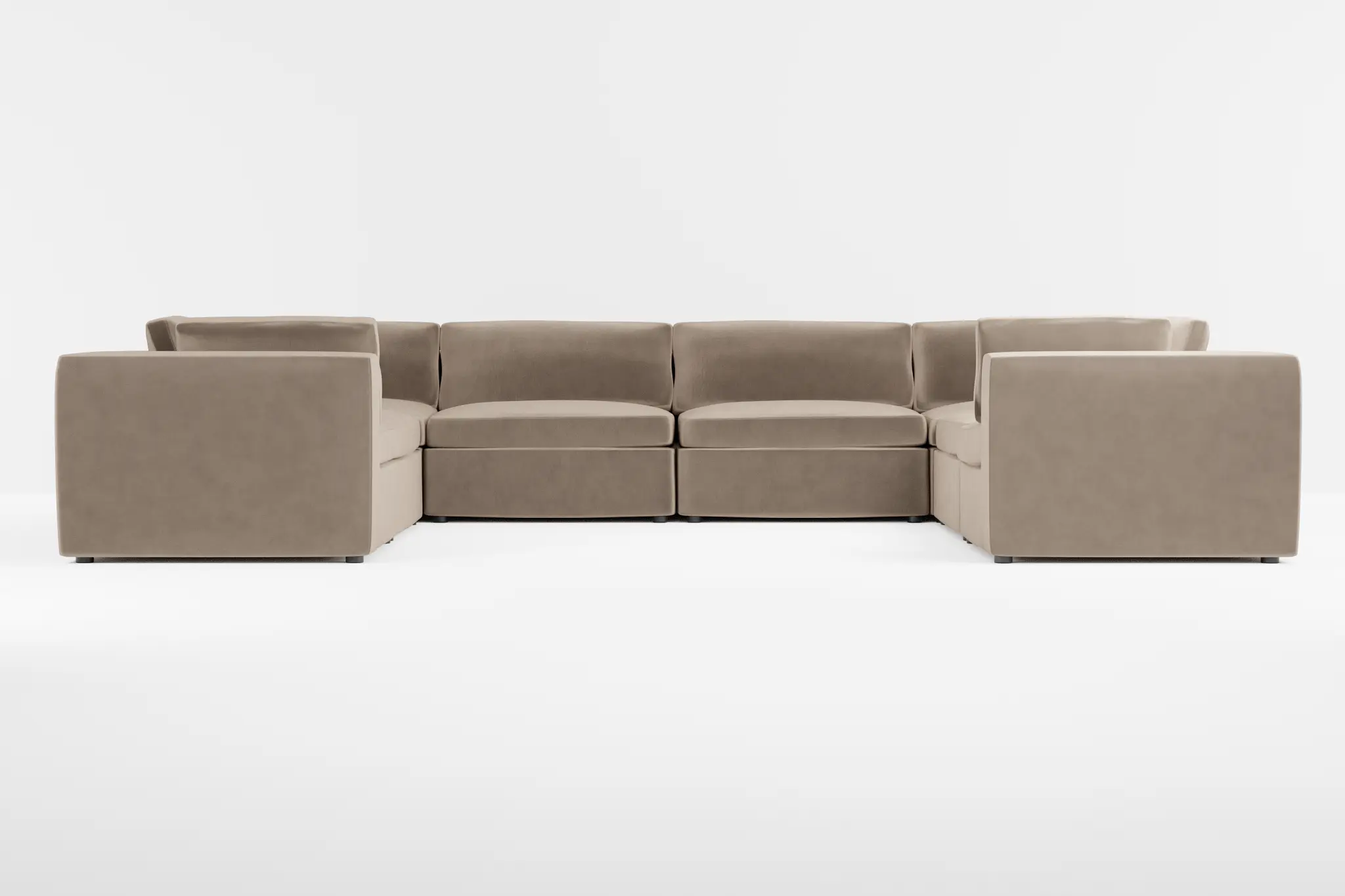 Destin Joya Beige Velvet 8-piece Modular Sectional Destin Joya Beige Velvet 8-piece Modular Sectional