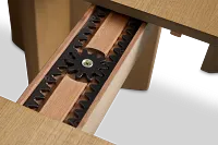 Pasadena Light Tone Rectangular Table & 4 Upholstered Chairs