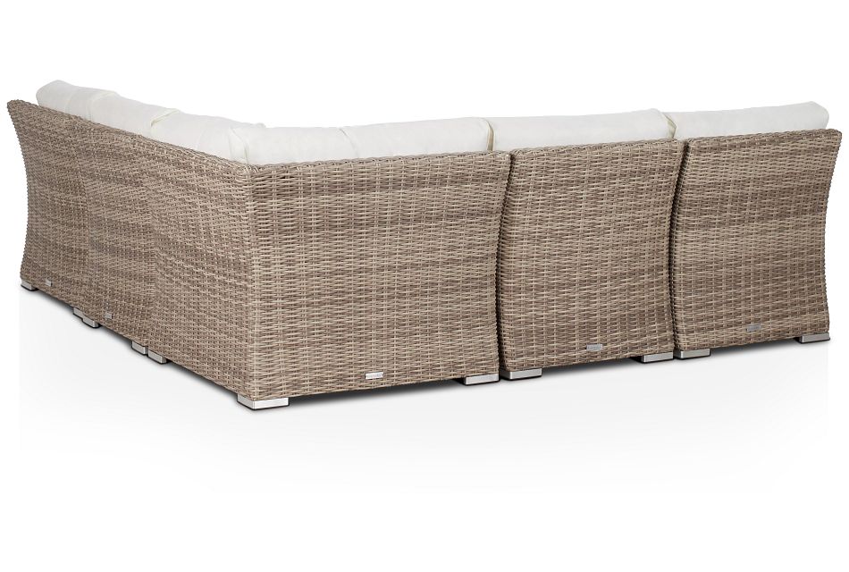 Raleigh White Left 5piece Modular Sectional