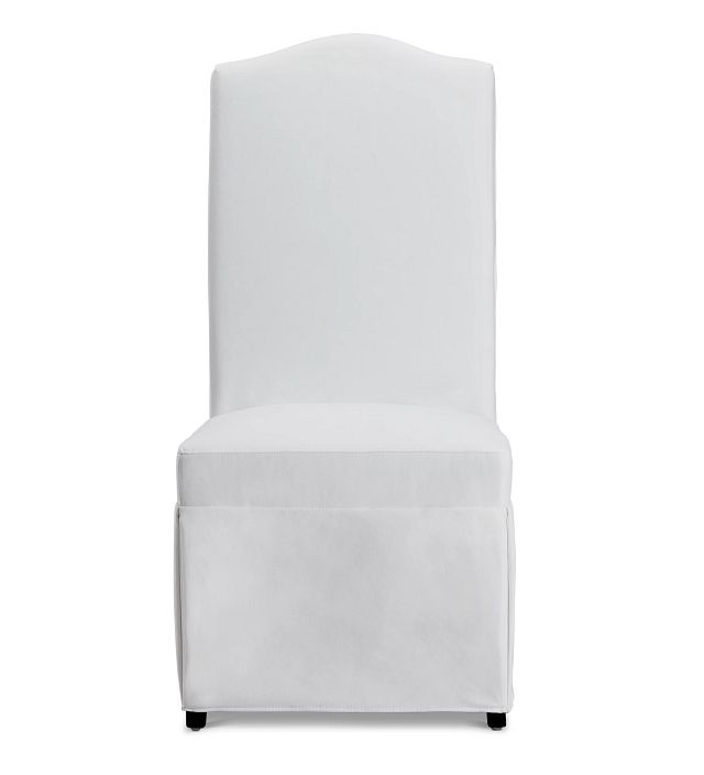 Roman White Skirted Side Chair