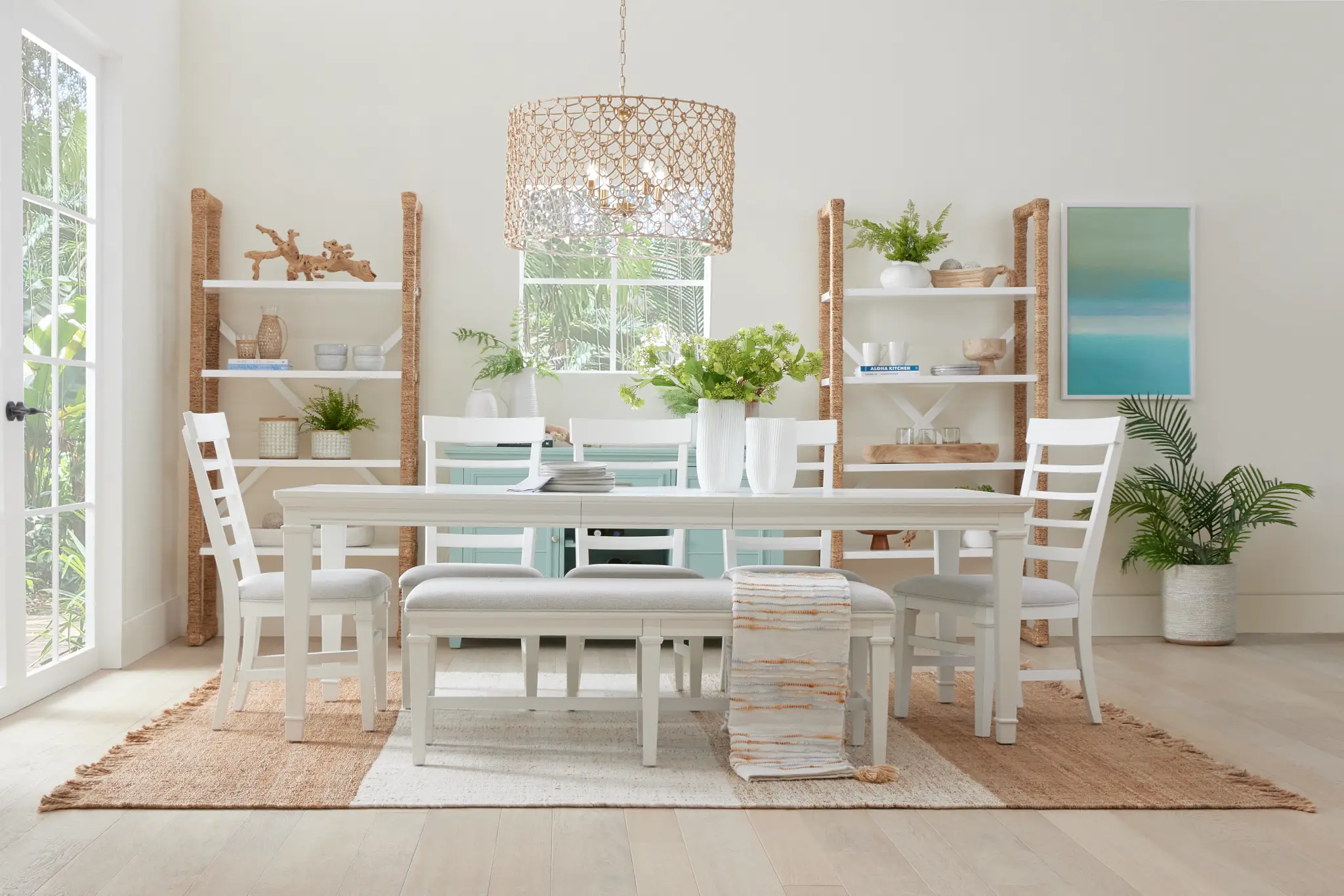 Cape Cod Ivory Upholstered Dining Bench Cape Cod Ivory Upholstered Dining Bench