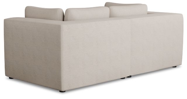 Destin Sutton Beige Fabric 2 Piece Modular Sofa