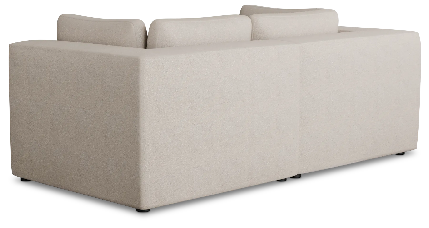 Destin Sutton Beige Fabric 2 Piece Modular Sofa
