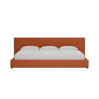 Grayton Elite Medium Brown 44" Upholstered Platform Bed
