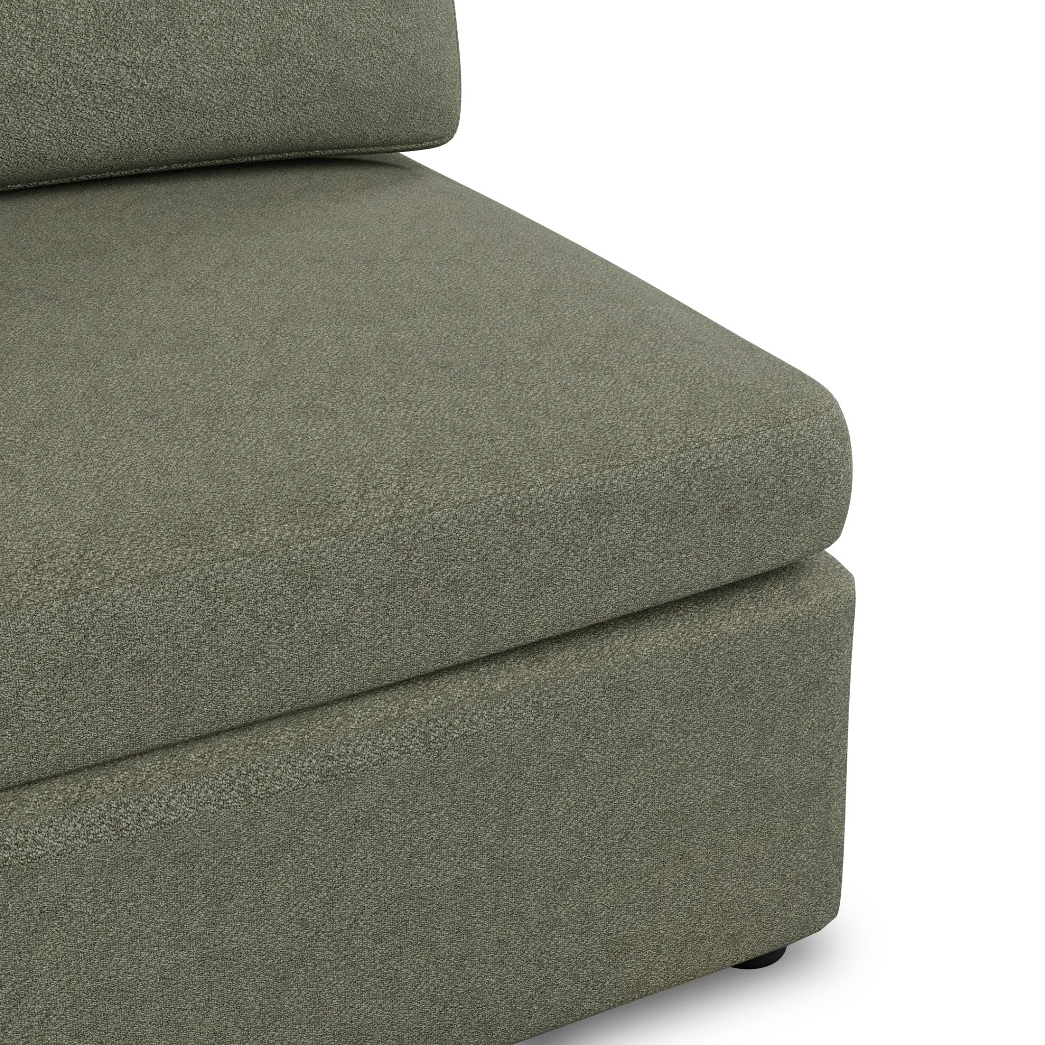 Destin Sutton Green Fabric Armless Chair