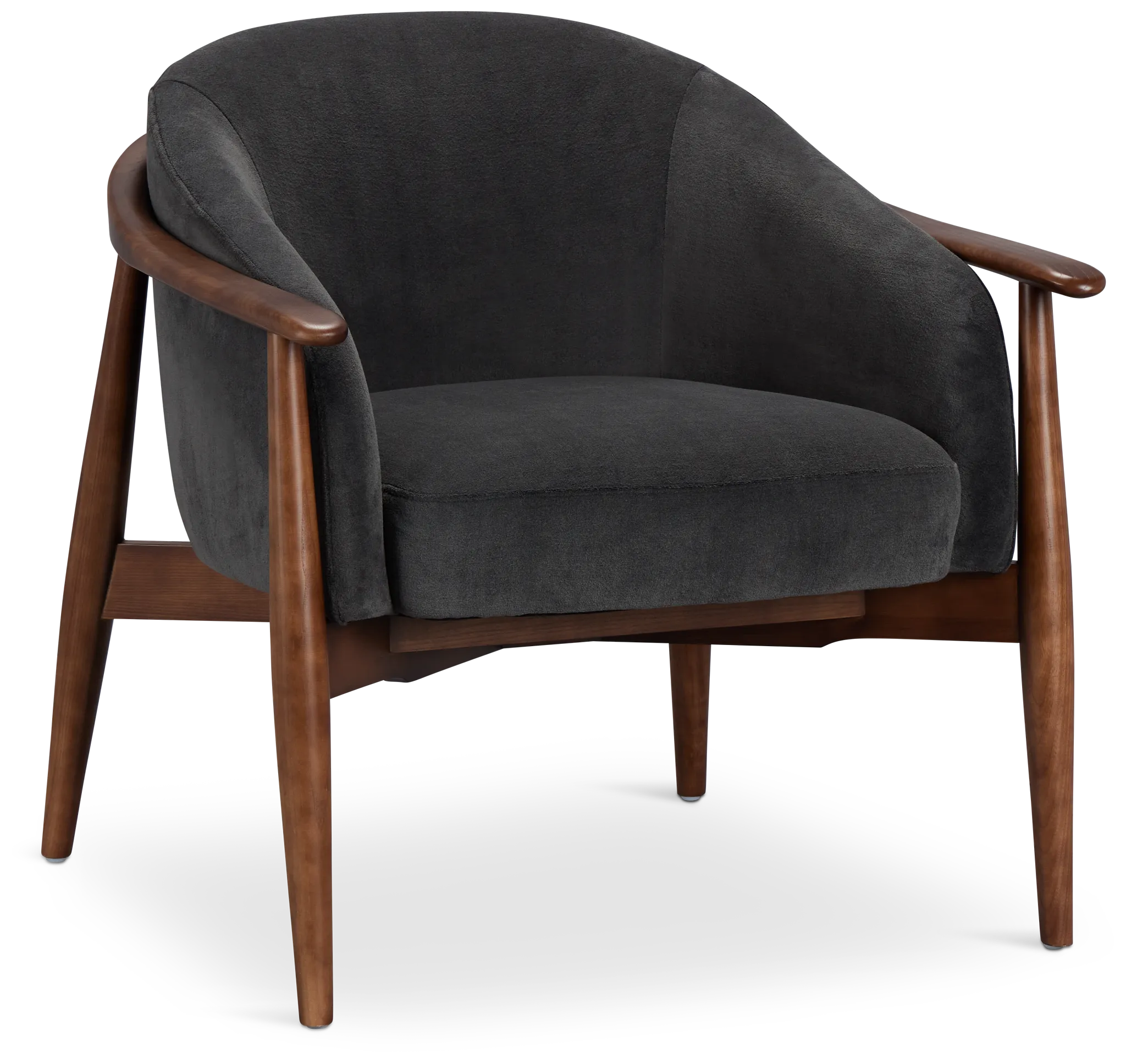 Nova Dark Gray Velvet Accent Chair