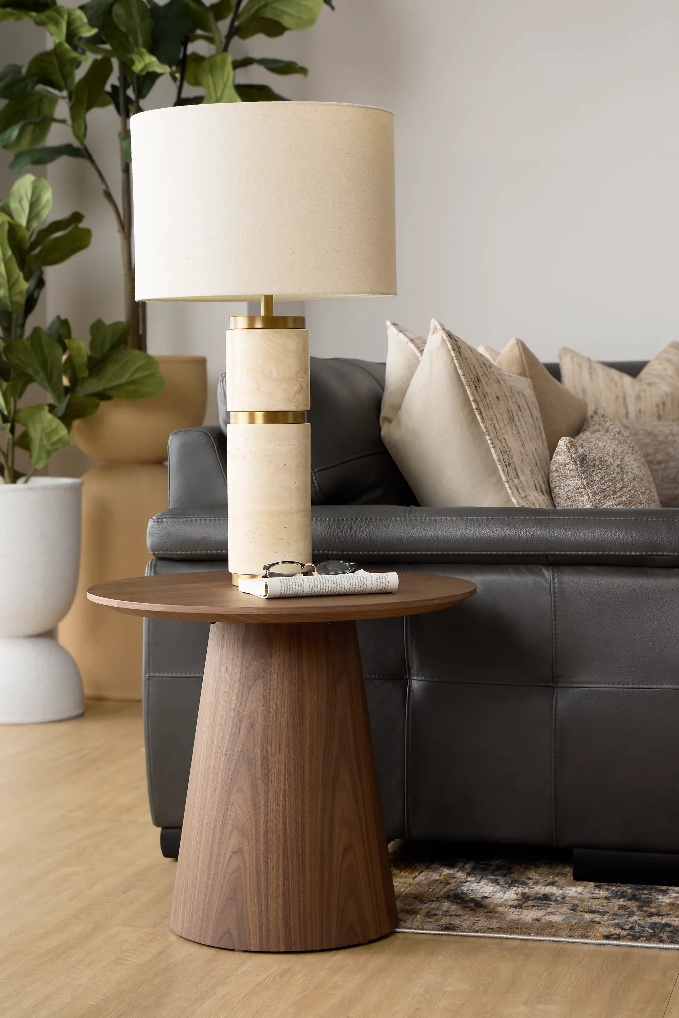 Nomad Mid Tone Round End Table