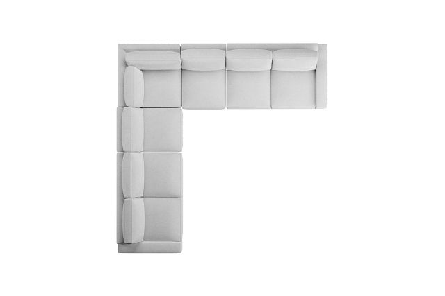 Edgewater Suave White Large Two-arm Sectional