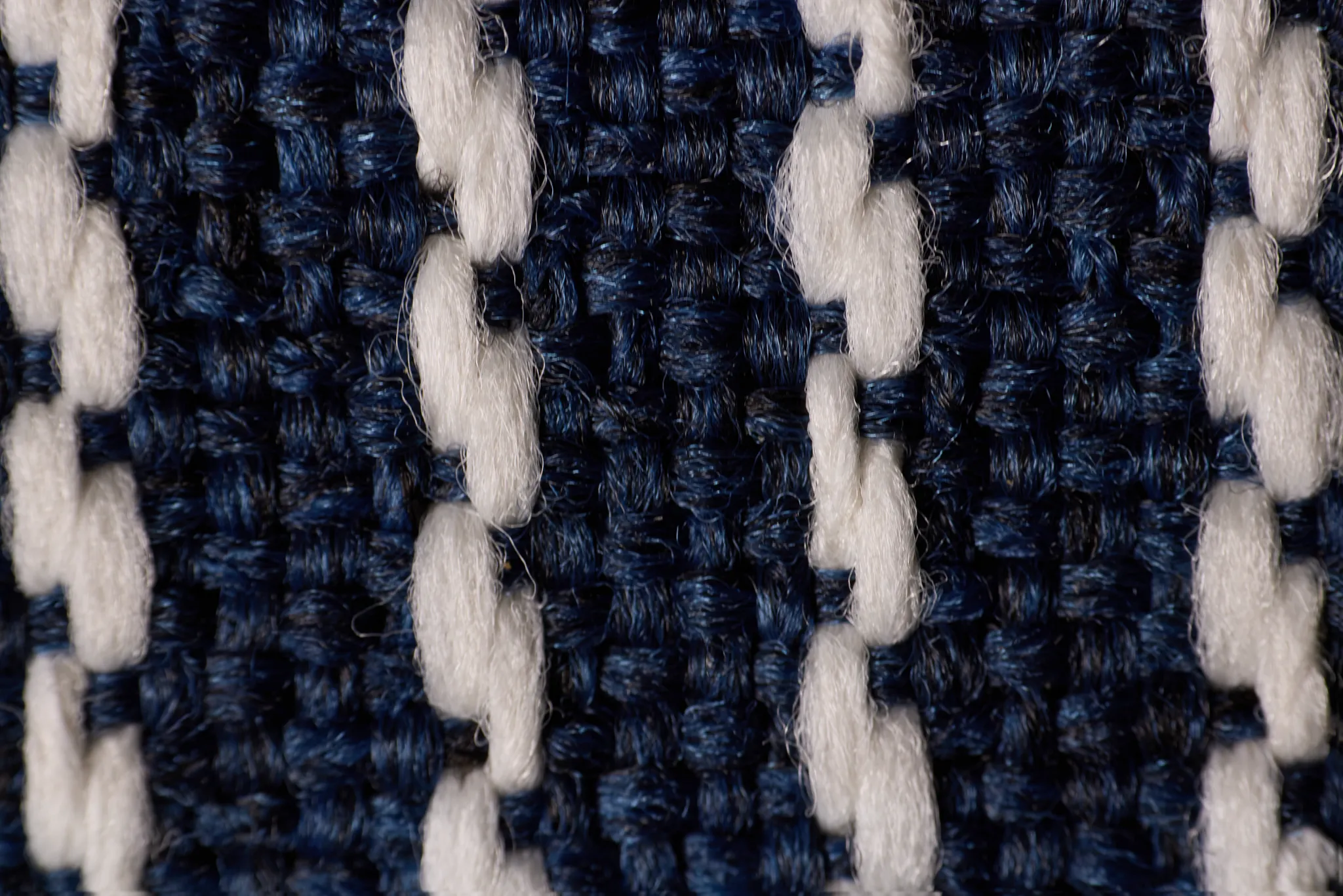 Lucy Navy Fabric Cocktail Ottoman