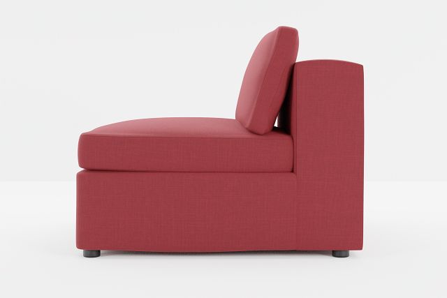 Destin Haven Red Fabric Armless Chair
