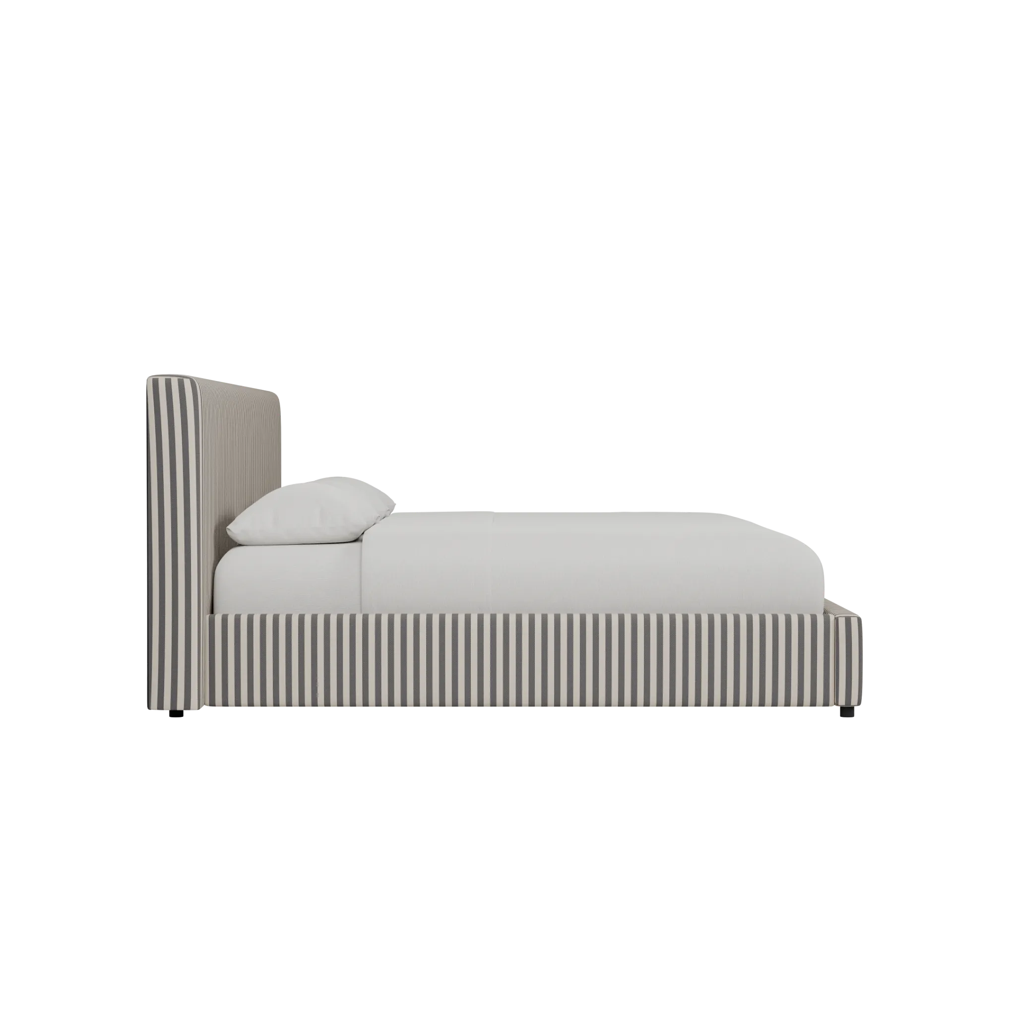 Grayton Sea Lane Dark Blue 44" Upholstered Platform Bed