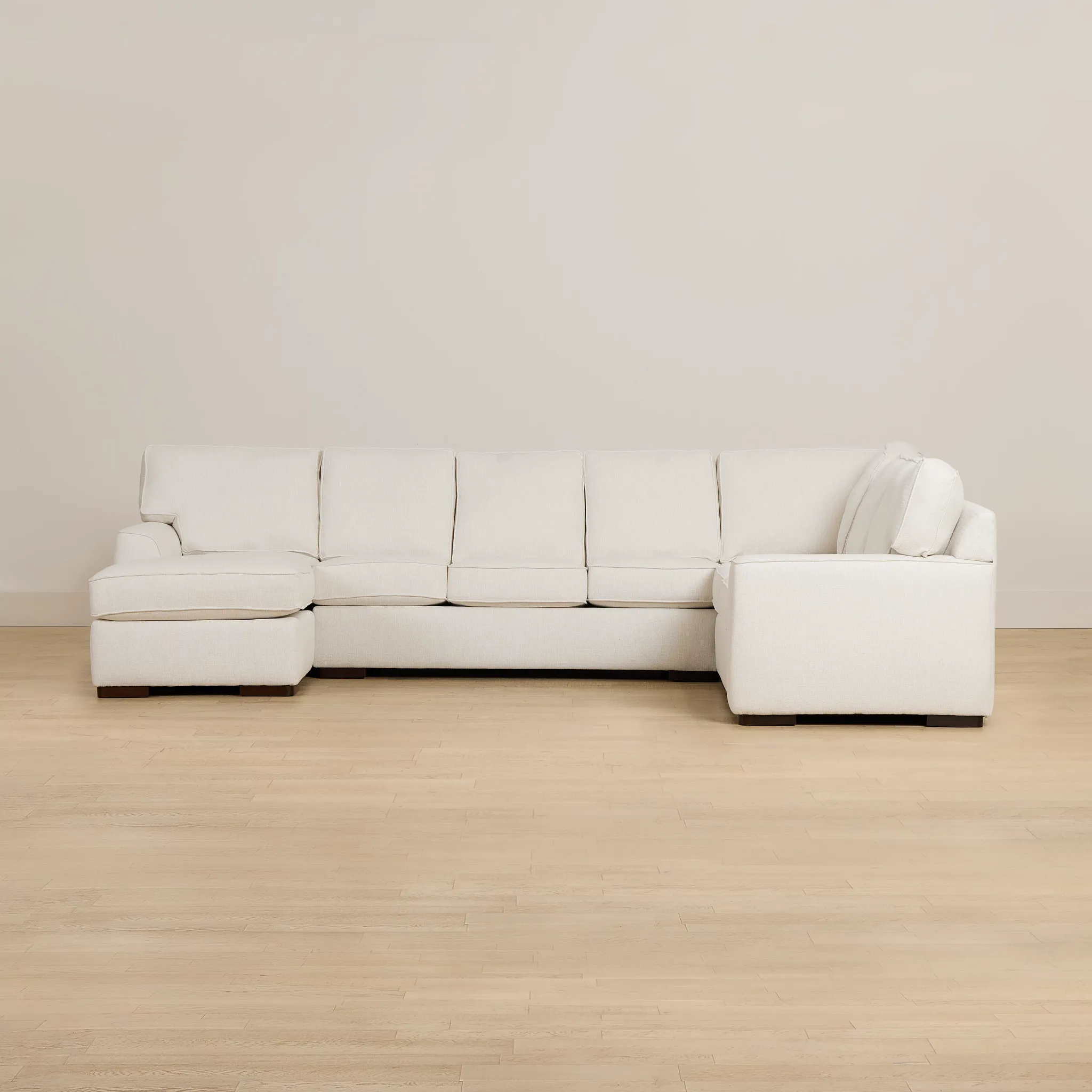 Sinclair Light Beige Fabric Righ Chaise Cooling Memory Foam Sleeper Sectional