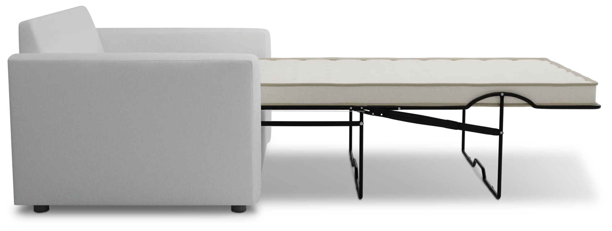 Siesta Suave White Fabric Innerspring Sleeper