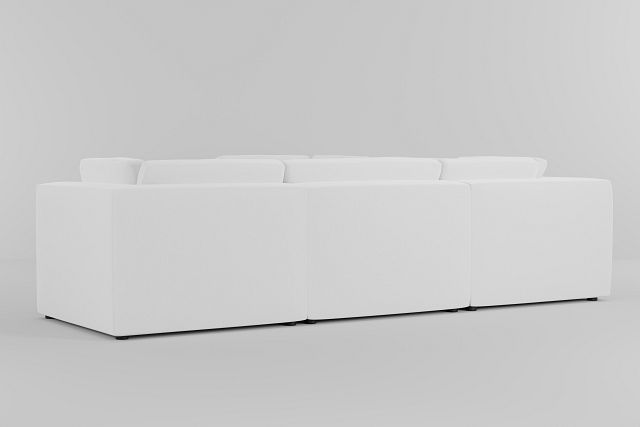 Destin Delray White Fabric 5-piece Modular Sectional