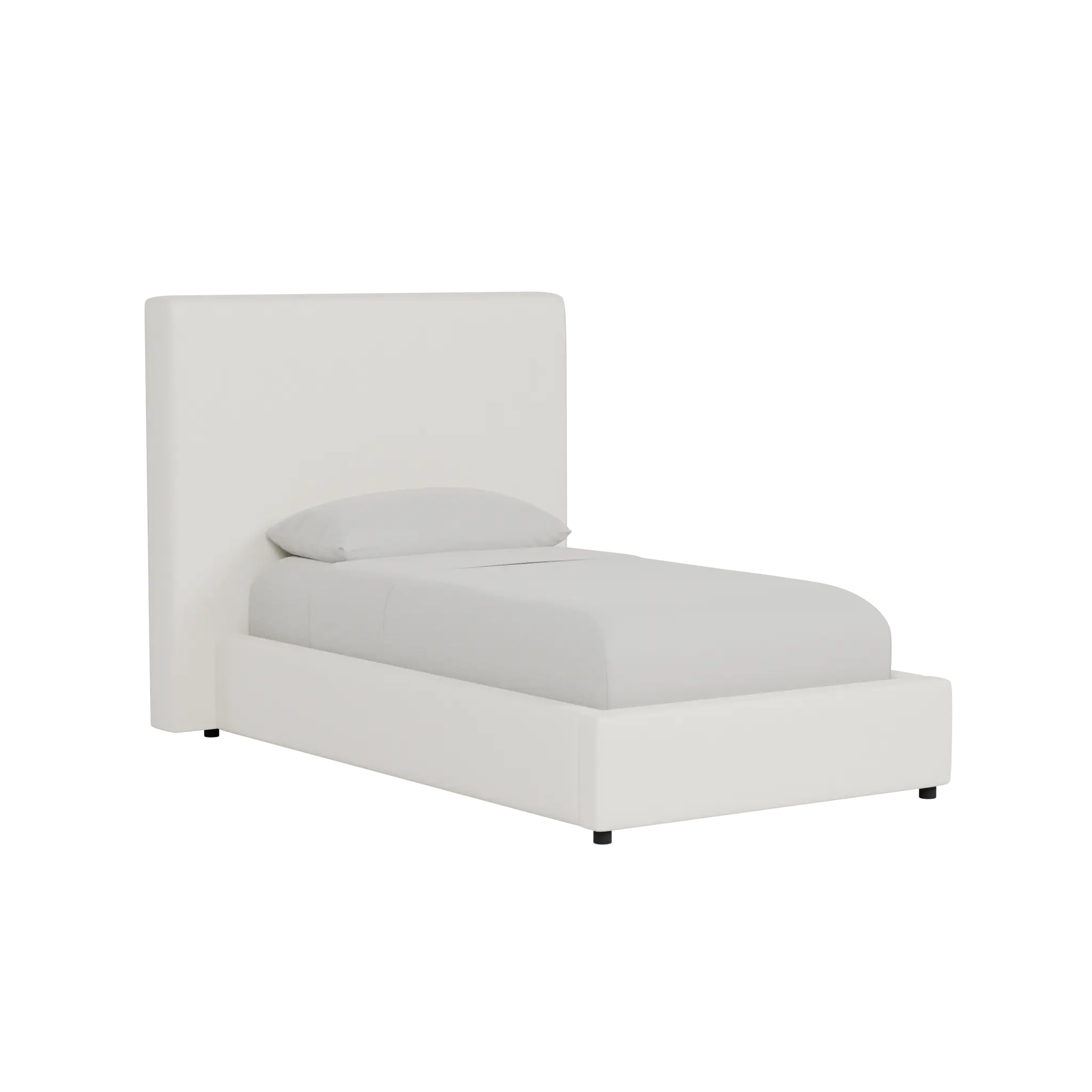 Grayton Gellar White 54" Upholstered Platform Bed Grayton Gellar White 54" Upholstered Platform Bed