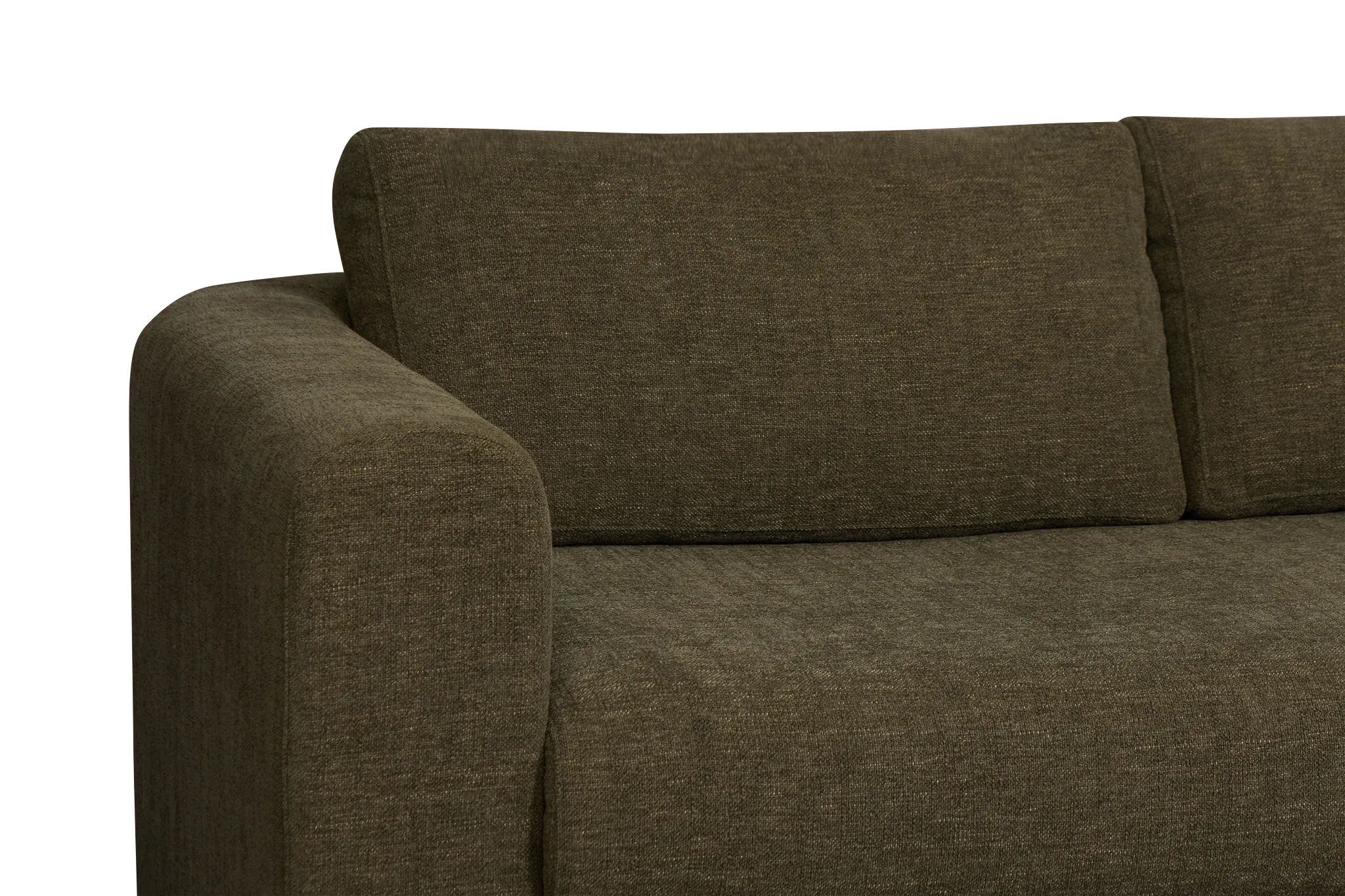 Alma Dark Green Fabric Small 2-arm Wedge Sectional