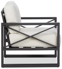 Linear Dark Gray White Aluminum Chair