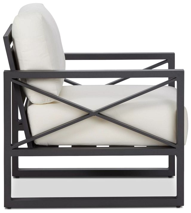 Linear Dark Gray White Aluminum Chair (2)