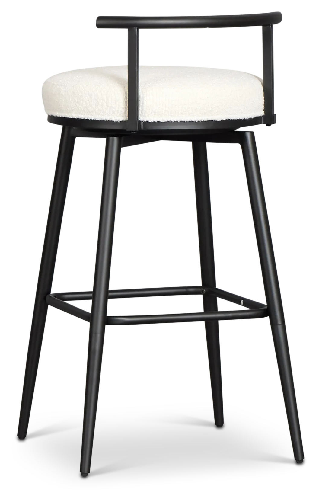 Osaka Black Fabric Adjustable Upholstered Swivel Barstool