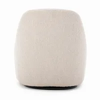 Lenin Light Beige Fabric Swivel Accent Chair