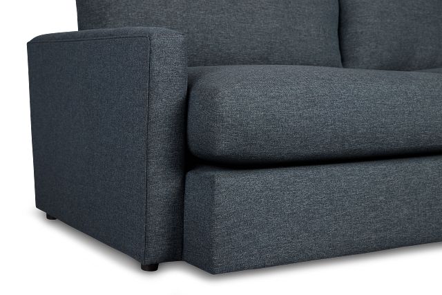 Noah Dark Blue Fabric Medium Two-arm Sectional