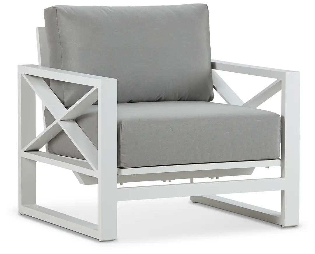 Linear White Dark Gray Rocking Chair Linear White Dark Gray Rocking Chair
